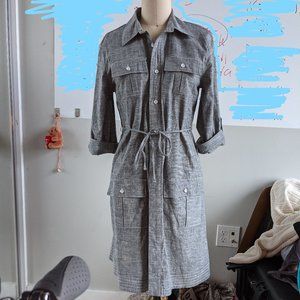 Merona Size Small Denim Chambray Button Down Dress